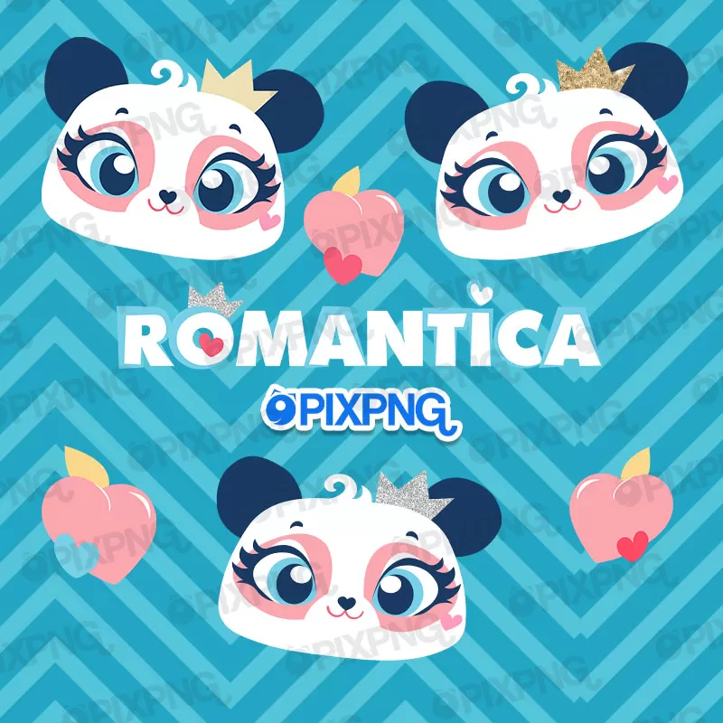 Romântica Panda Puket Pixpng