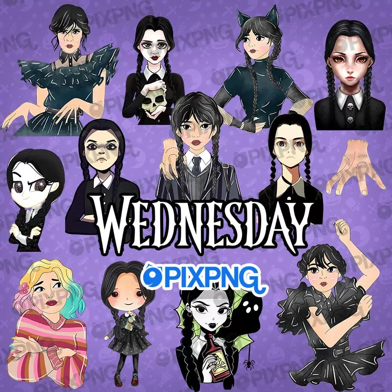 Wednesday Clipart Vandinha Addams Jenna Ortega
