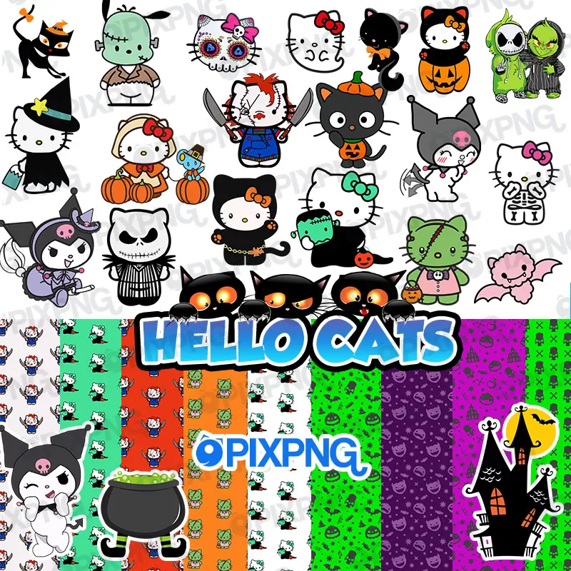 Hello Cats Halloween Pixpng