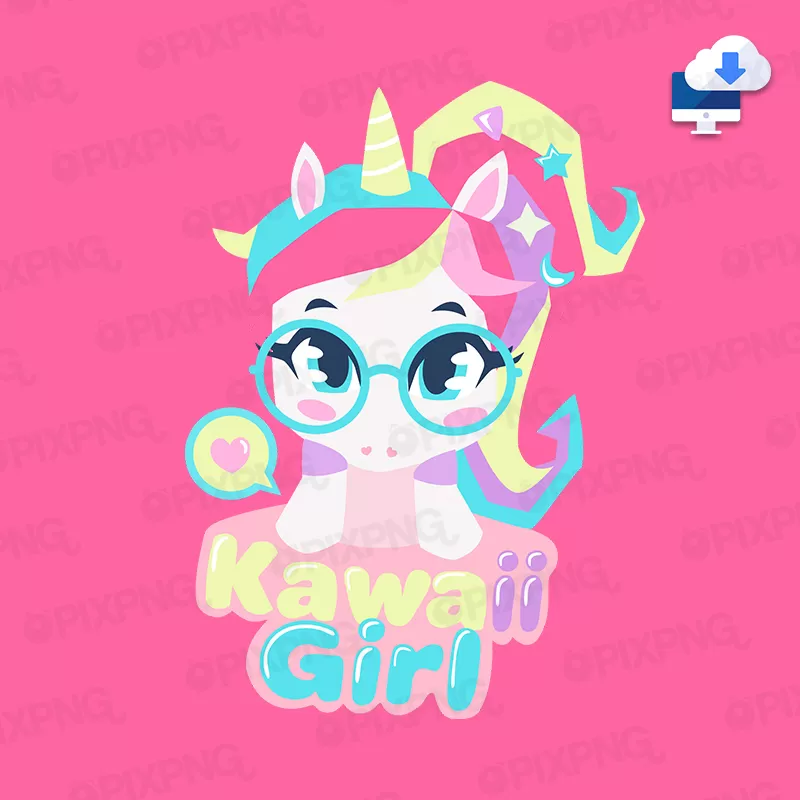 Unicórnio Kawaii Clipart Png Cute Mod3
