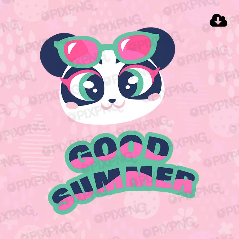 Panda Good Summer PixPng