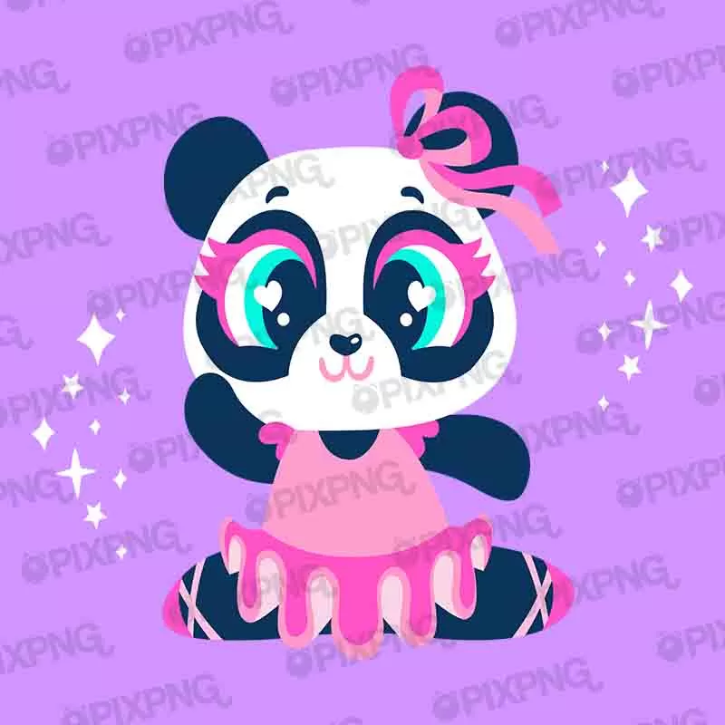 Panda Bailarina 2 Pixpng