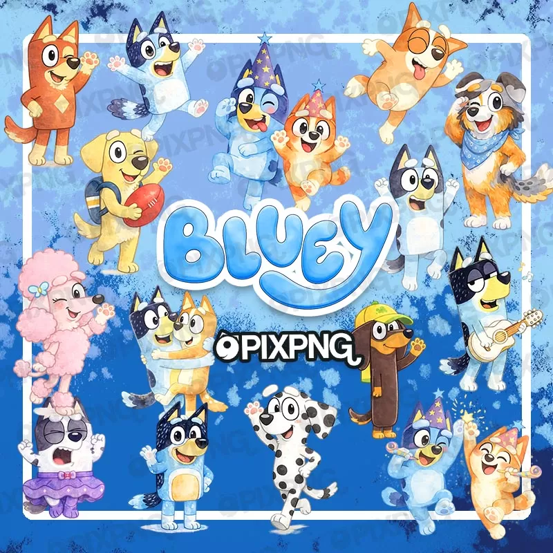 Bluey Aquarela Png