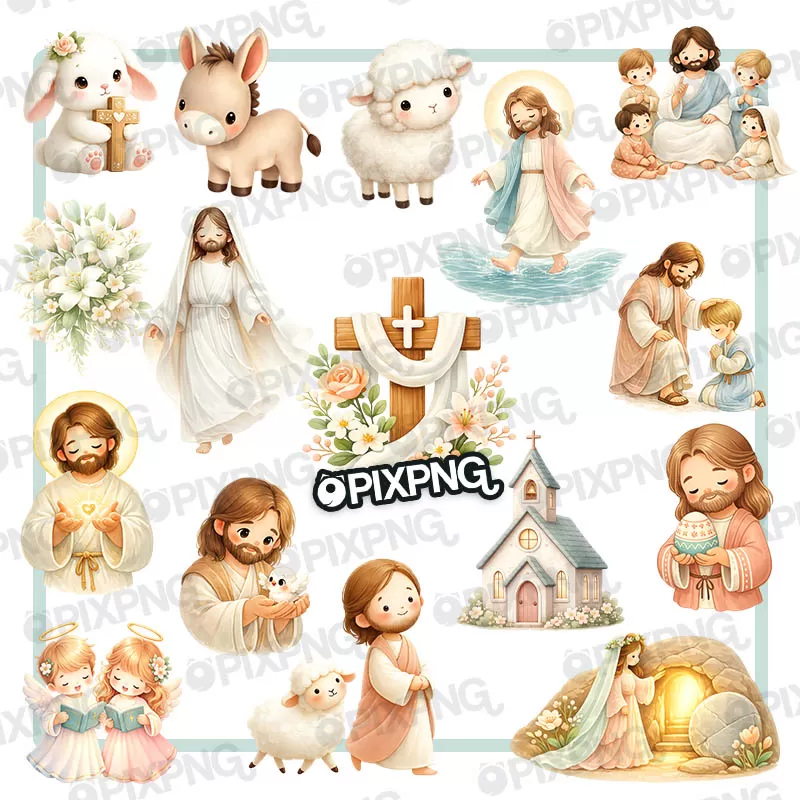 Páscoa Jesus Aquarela Png