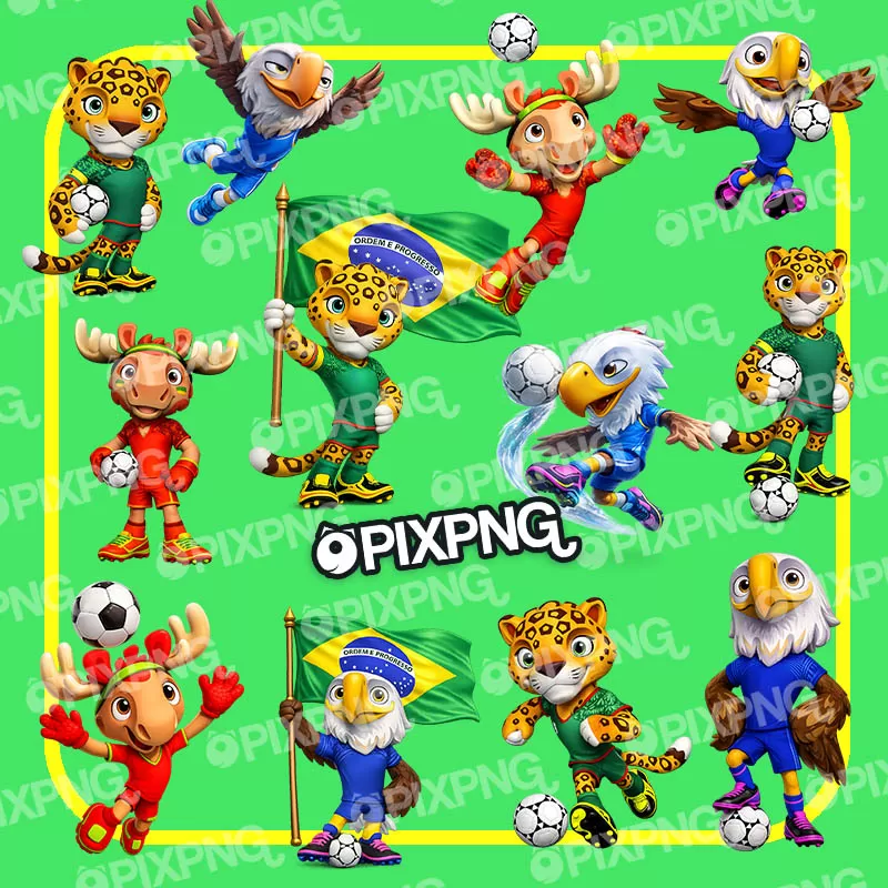 Mascote PNG Futebol 2026 para Personalizados