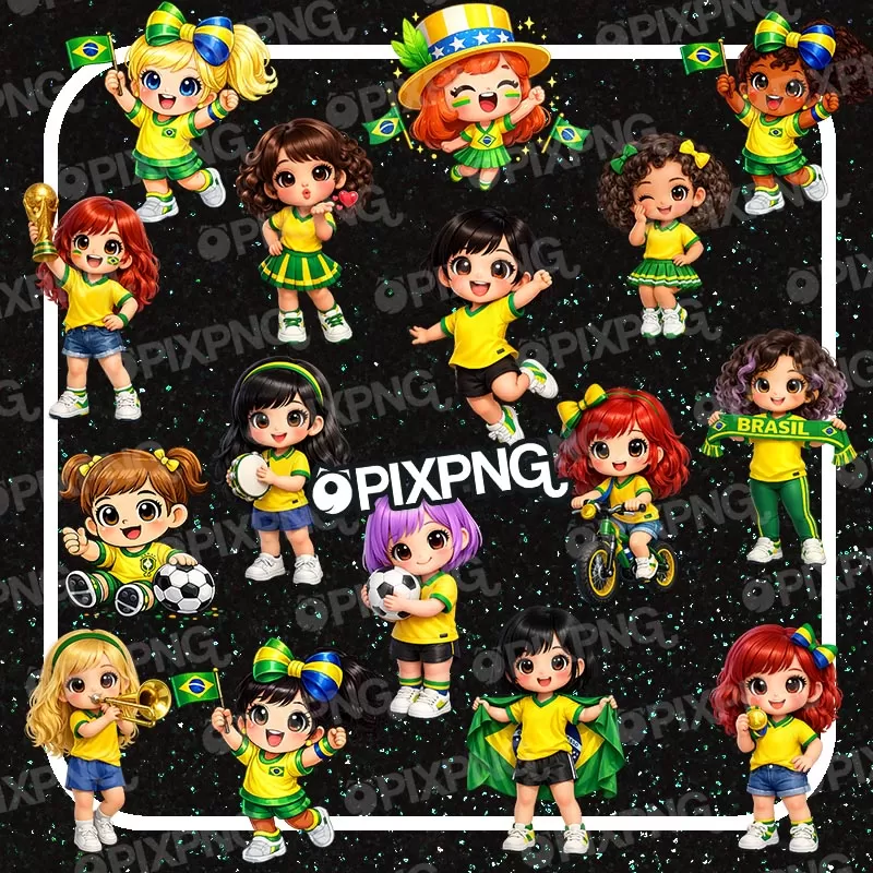 Meninas Cute PNG Copa do Mundo