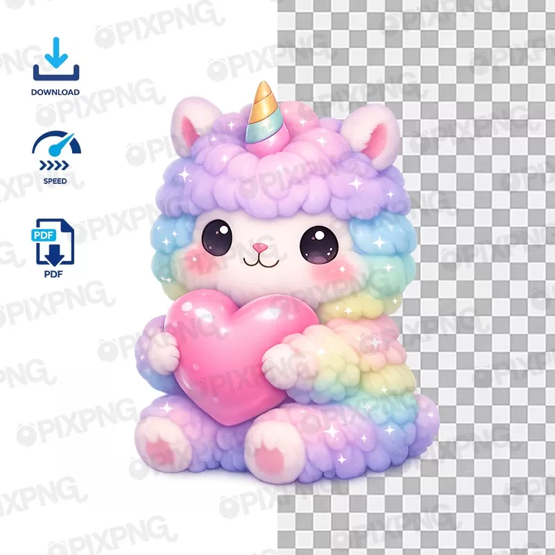 Lhama Unicórnio Fofa